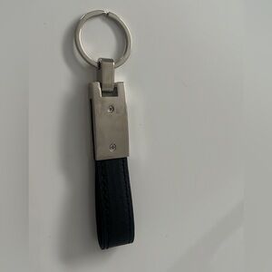 Mercedes Benz leather key chain, black genuine leather. Brand New!